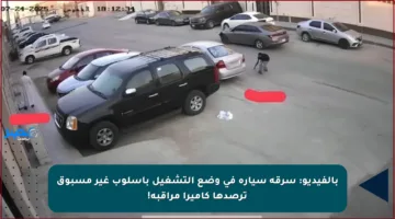 بالفيديو: سرقة سيارة في وضع التشغيل بأسلوب غير مسبوق ترصدها كاميرا مراقبة!